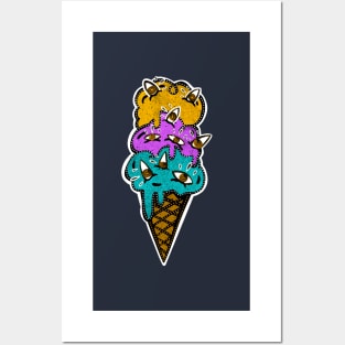 “Eyescream” ice cream with eyes sprinkles, get woke Posters and Art